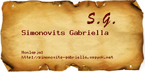 Simonovits Gabriella névjegykártya